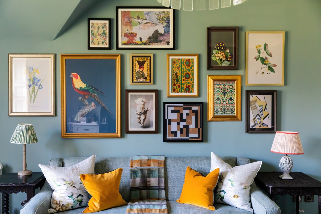 Pictures hung in a luxury hotel, Cromlix. Art hanger in Scotland